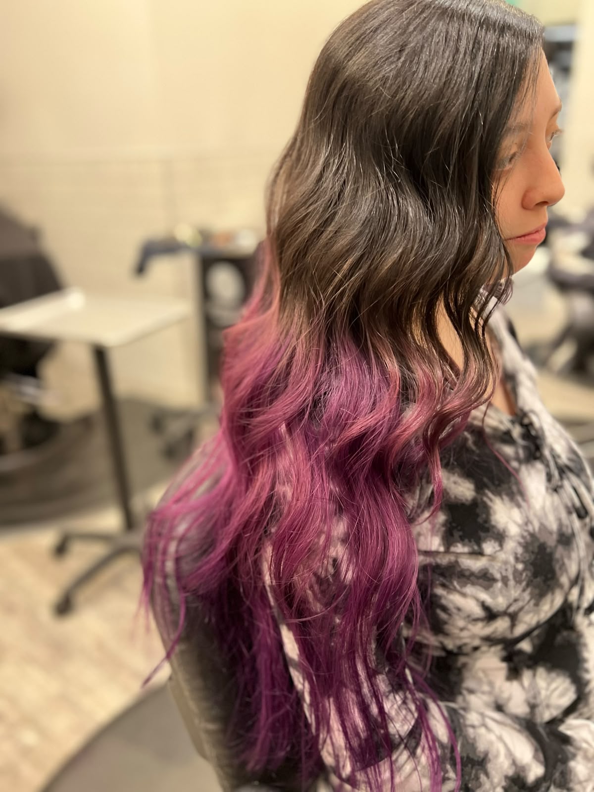 Purple colour melt by Kelly May at Shear Bliss